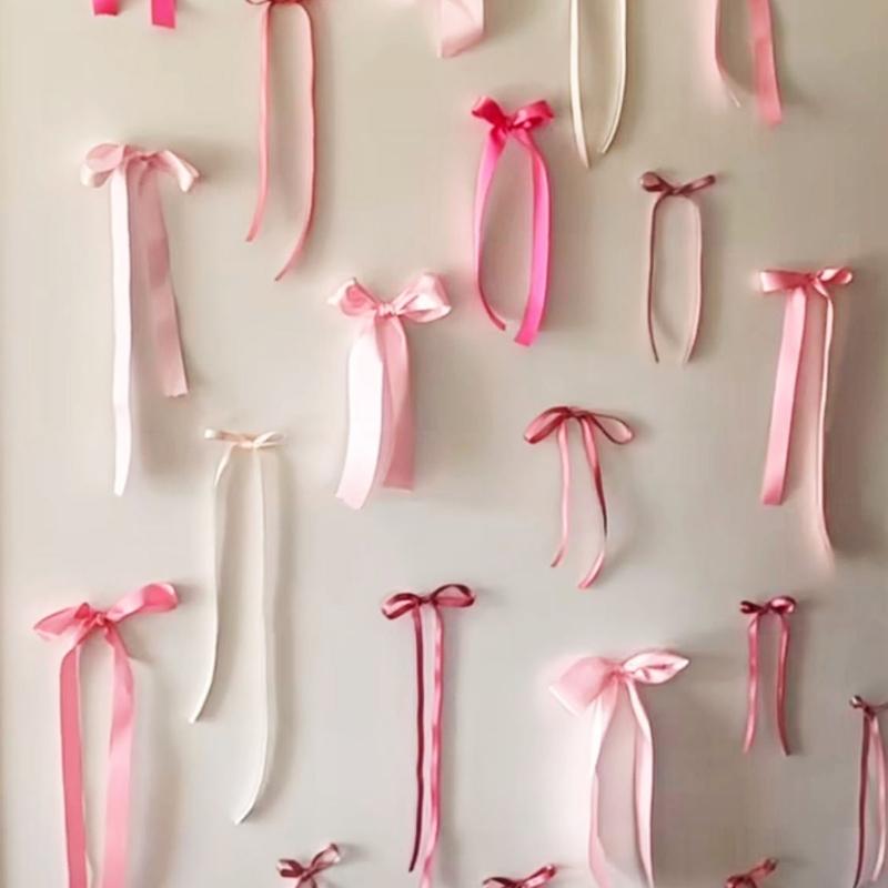 Decorative Bowknot For Wedding Decoration 25x9cm Silk Bowknot For Living Room Bedroom Kid Birthday Festival Celebration