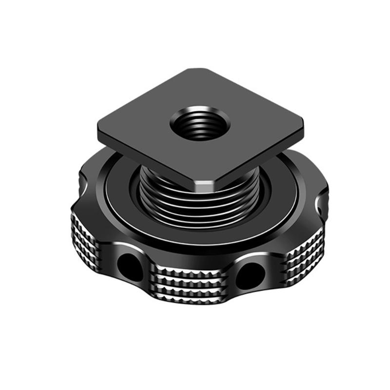 Universal Camera Hot Shoe Adapter With 3/8" 1/4" Threaded Mount For Studio Tripods Smartphone Rigs Stabilizers