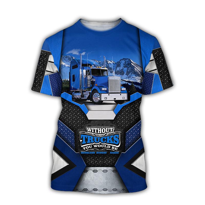 

Футболки с 3D принтом «Грузовик», водитель грузовика, дальнобойщик, модная уличная одежда для мальчиков и девочек, футболка большого размера с короткими рукавами, детские футболки, топы, одежда 110