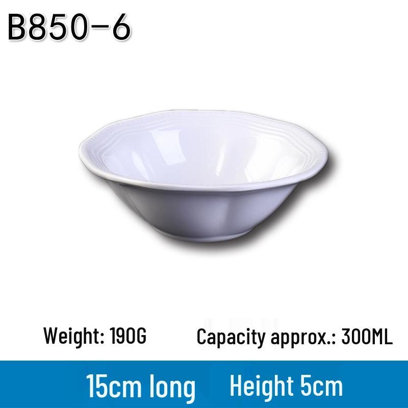 Melamine White Soup Bowl, 4.5-Inch A5 Rice Bowl for Hotel, Canteen, or Fast Food Use