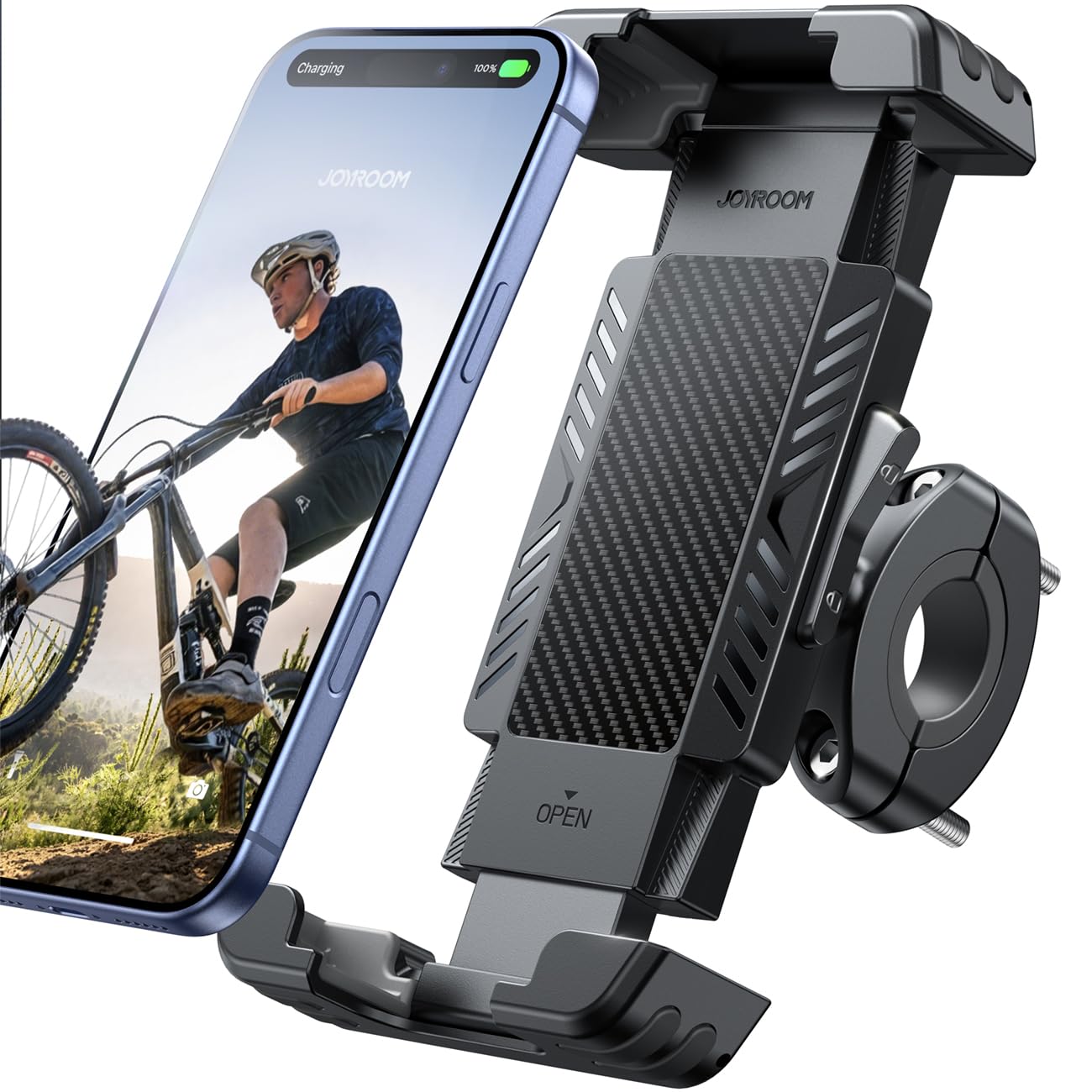 New Bicycle Smartphone Bike Smartphone Tracker Storage Road iPhone Cross Smartphone 360 Degree Secure Drop Handle Diameter Compatible with inch 2026 чёрный