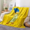Marge Simpson Printed Flannel Blanket, soft throw for bedroom sofa, washable, fan merchandise, great gift.