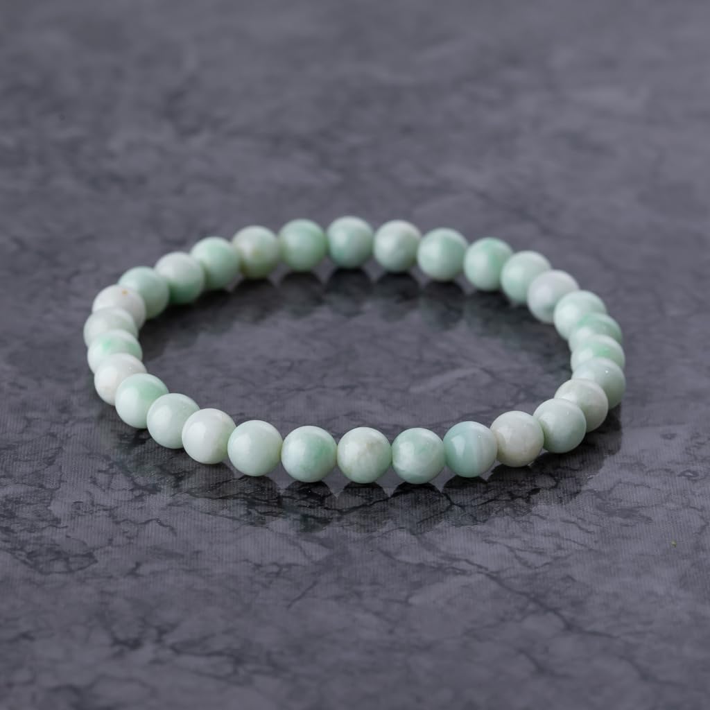 15cm Itoigawa Natural Jadeite Pale Japanese National Jomon Power Stone Jadeite Workshop Special Paulownia Wood Quality Guarantee ABR0878 (6mm beads,
