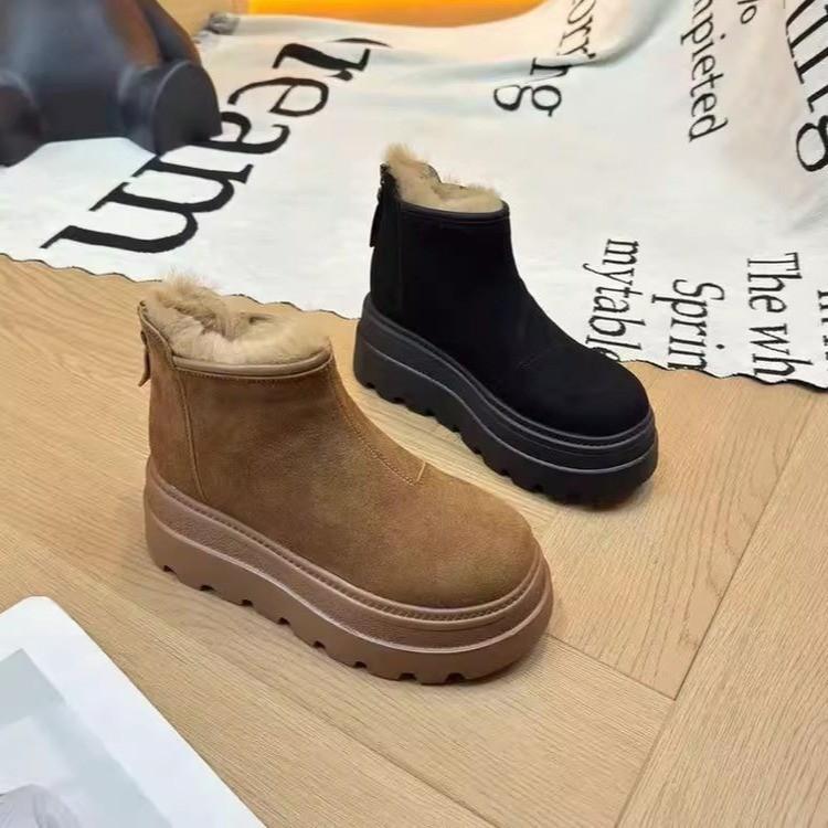 Women's Large Size Soft Elastic Winter Warm Cold Padded Snow Boots Non-slip Wear Outdoor Casual Sneakers Cotton Boots