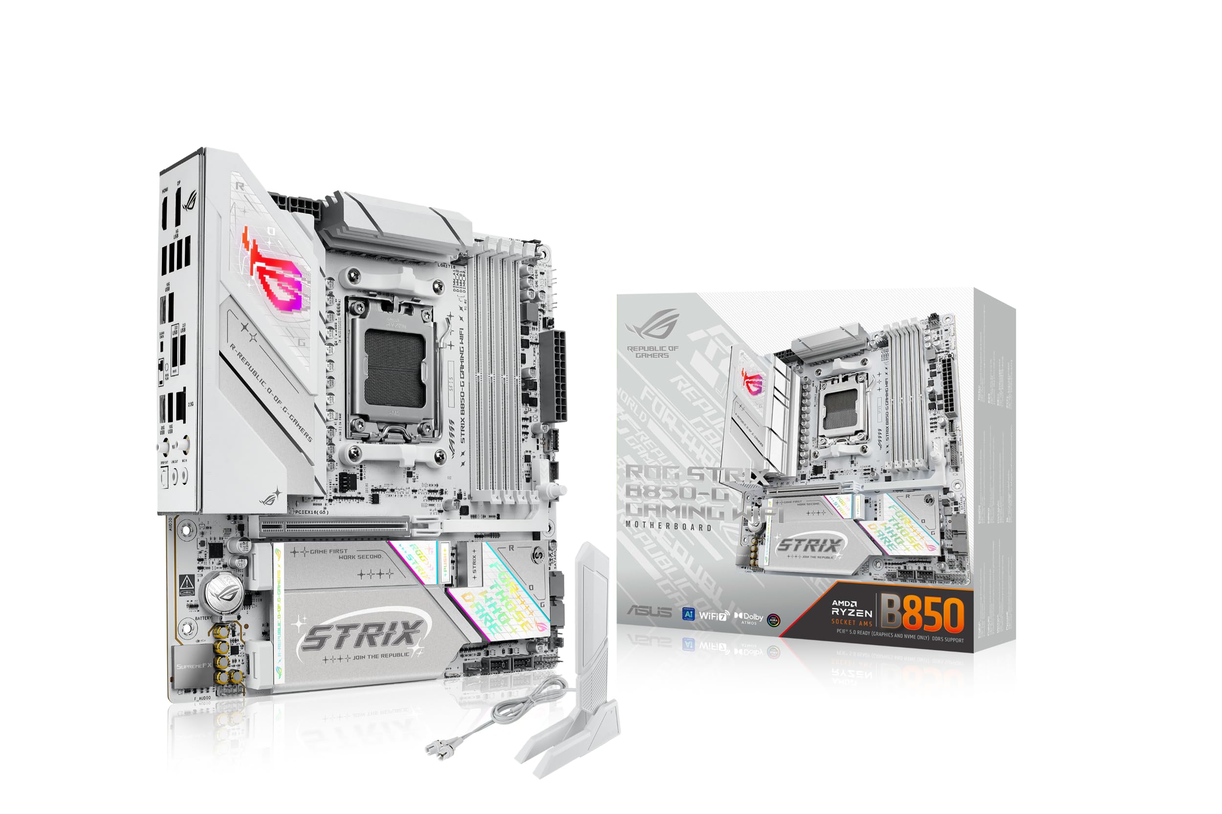 

ASUS ROG STRIX B850-G GAMING WIFI Motherboard with AMD Ryzen 9000 Series Processors, DDR5, and AM5 Micro-ATX Support (Authorized Japanese Distributor)