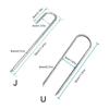 3Pcs Steel Ground Stakes Tents Nails U Shaped Metal Fences Stake Tent Pegs for Trampolines Camping Canopies Sheds