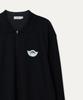 MAYOL Half-Zip Long-Sleeve Polo Shirt_Black