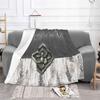 Outlander-Sassenach Leather And Trees Pattern With Metal Flower Accent For Home Sofa Bed Camping Car Plane Travel Portable