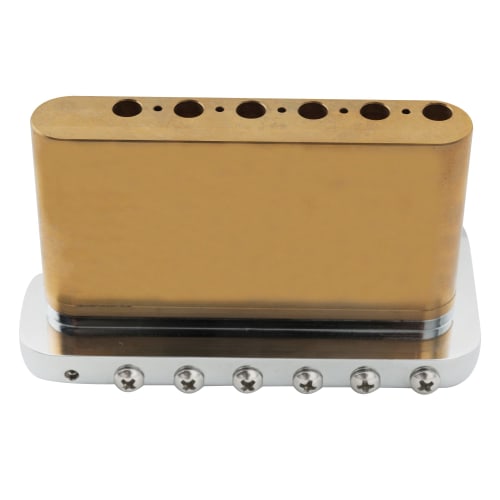 Musiclily Ultra 10.5mm Brass Tremolo Unit Bridge, 6-Point Knife Edge, for Strat & ST Electric Guitars, Hybrid
