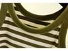 Women's Black & White Striped Modal Cotton Camisole Vest - Sleeveless Top for Spring/Summer 2024.