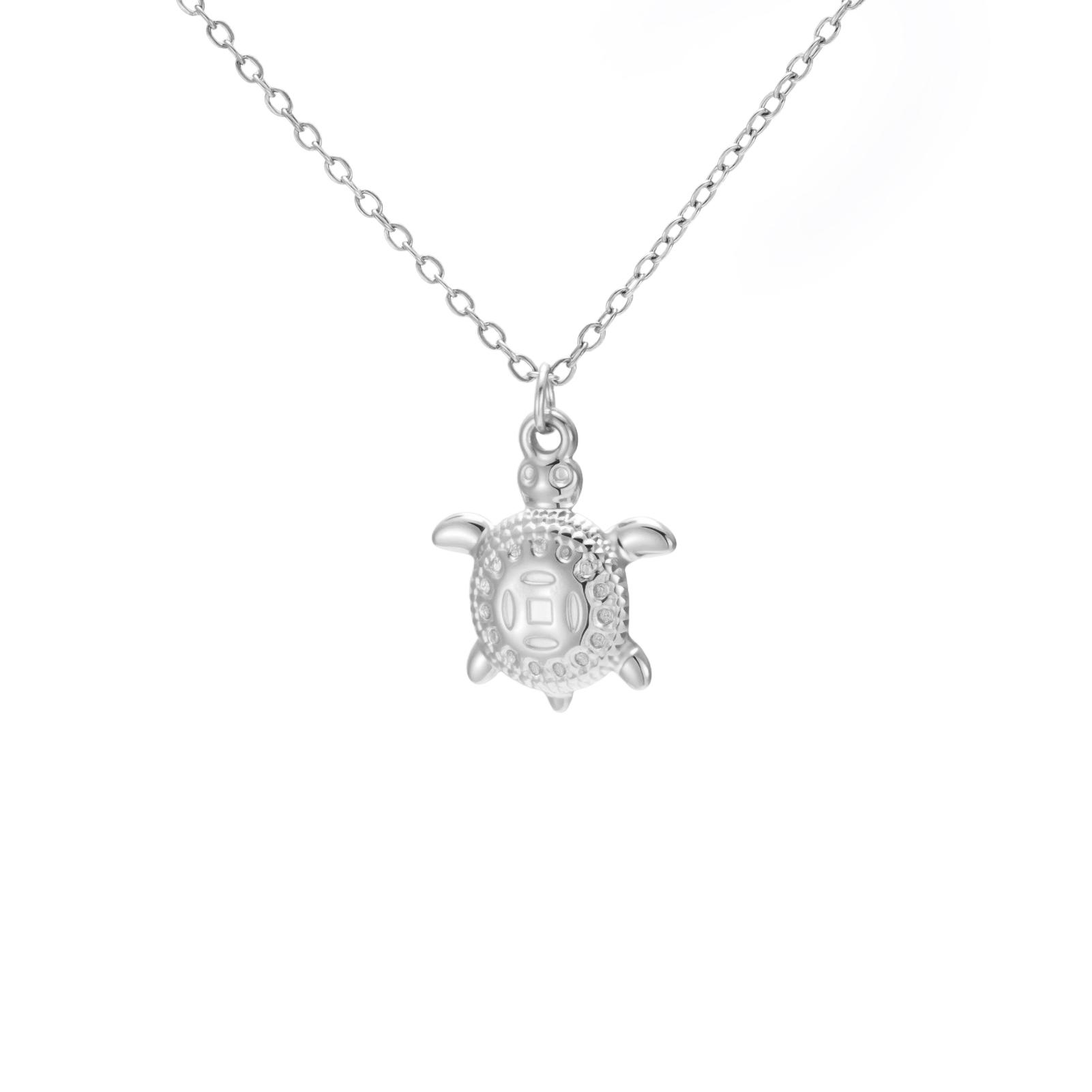 

My Shape Sea Turtle Coral Pendant Necklaces for Women Girls Gold Color Stainless Steel Ocean Series Jewelry Accessories Gifts 45cm