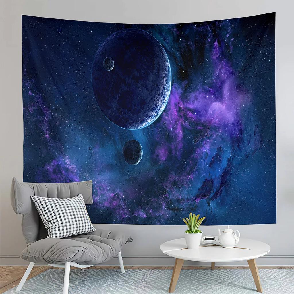 Fantasy Galaxy Tapestry Universe Outer Space Earth Landscape Tapestry Wall Hanging Decor Tapestries Bedroom Living Room Dorm