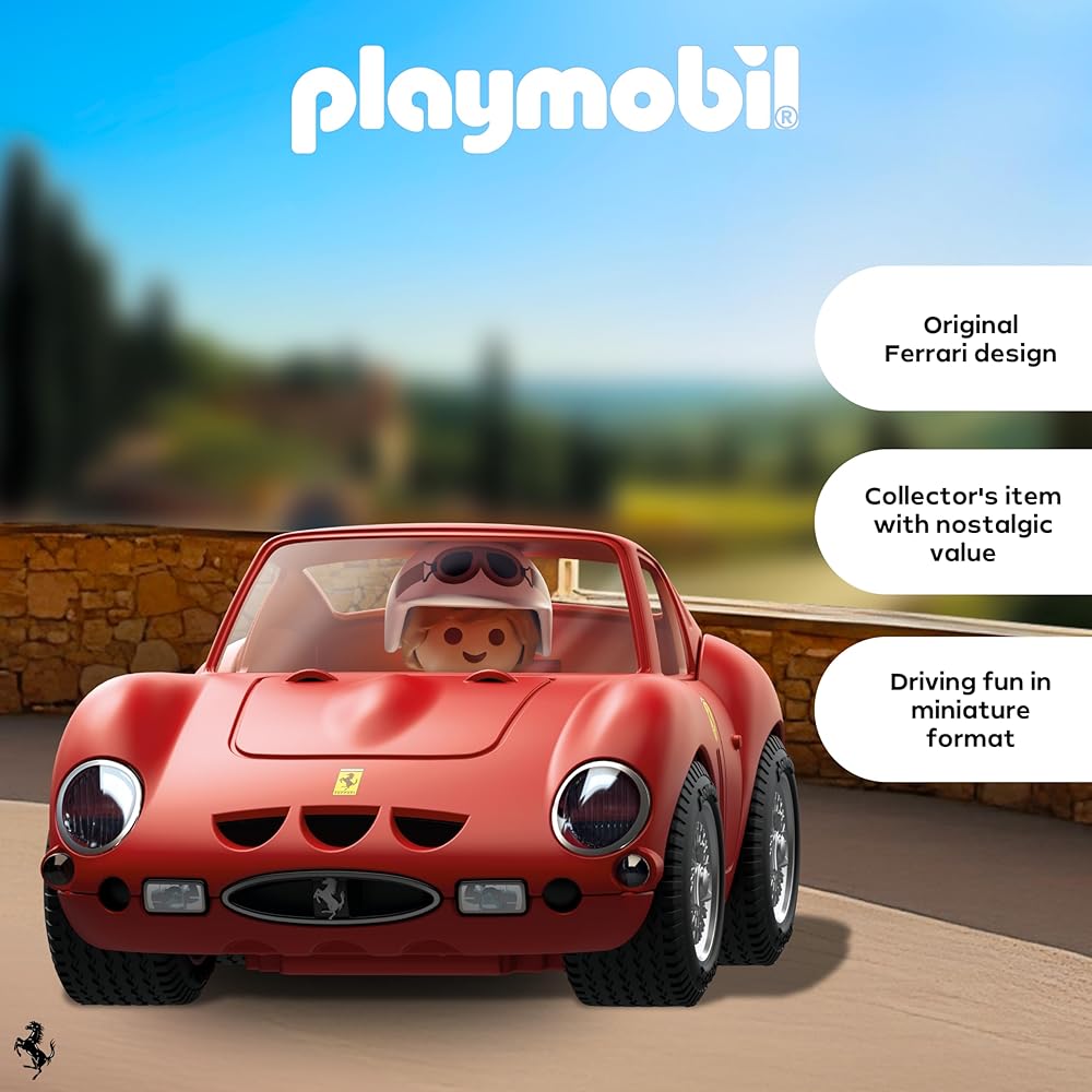 Playmobil Ferrari 250 GTO Toy Car Set with Detailed Design and Accessories