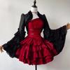 Classic Lolita Jacquard Ruffle Bolero Coat Elegant Gothic Long Sleeve Layered Frill Shoulder Cape Top Vintage Palace Jacket