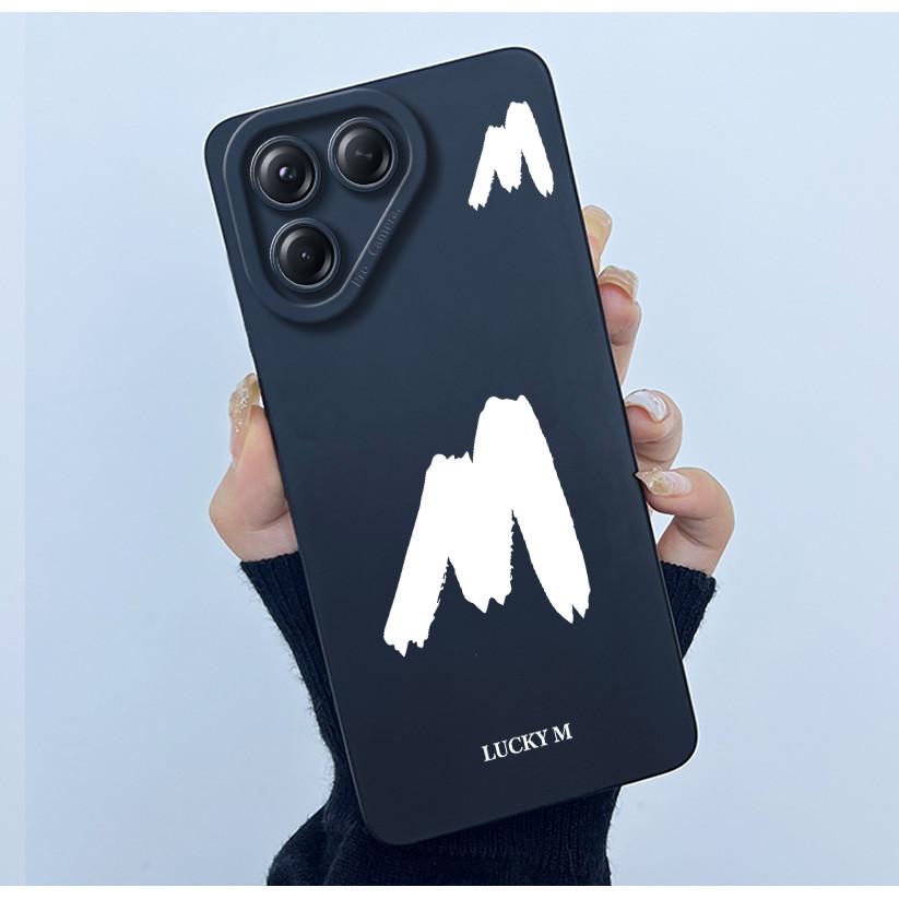 For Tecno Pova 7 4G LJ6 Covers Cases Lucky Simple Letter Couple Silicone Soft Matte Phone Housing for Techno Pova 7 4G Fundas