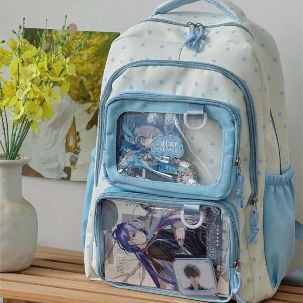 Japanese ins pain layer simple backpack large capacity multi-compartment junior high school student schoolbag women's leisure travel backpack