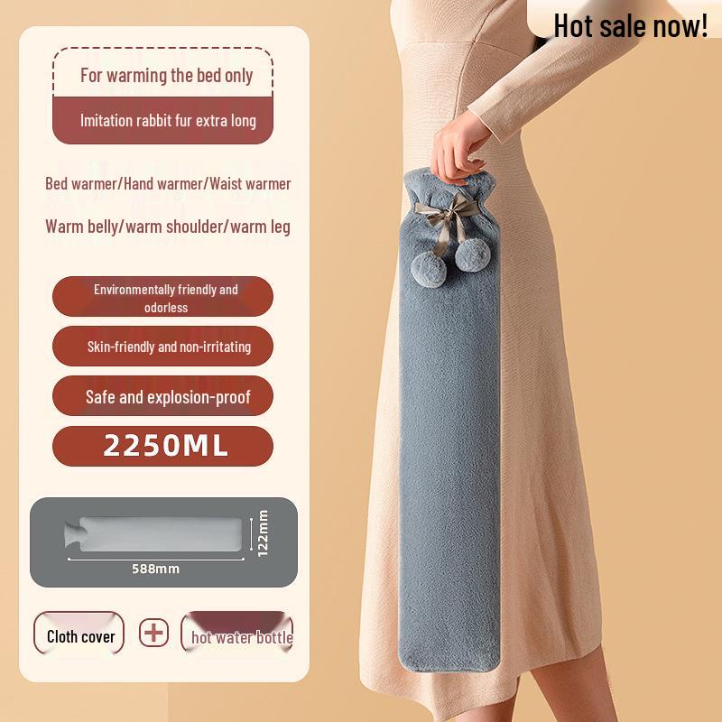 Extra Large Hot Water Bottle - Super Long Style for Warm Sleeping and Feet