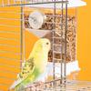 Plastic Parrots Feeder Transparent Bird Cage Food Dispenser Container Box for Small Birds with Anti Clogging Feature