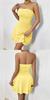 Europäischer & Amerikanischer Stil Damen Schlankes Figurbetontes Falten Bandeau Bodycon Kleid.