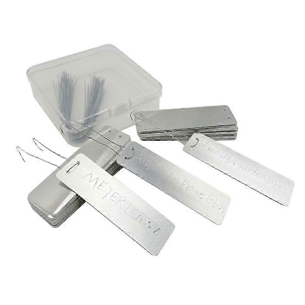 100pcs Aluminum Plant Labels, Metal Plant Tags, Tree ID Tags Plant Aluminum Tag Round Art Aluminum