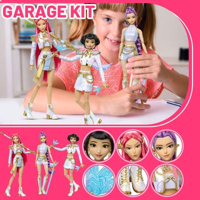 Modische Plastikpuppenfiguren-Sammlung mit einzigartigen, stilvollen Outfits und farbenfrohen Frisuren. Perfektes Geschenk für Kinder zum und Kreativsein mit Musik.