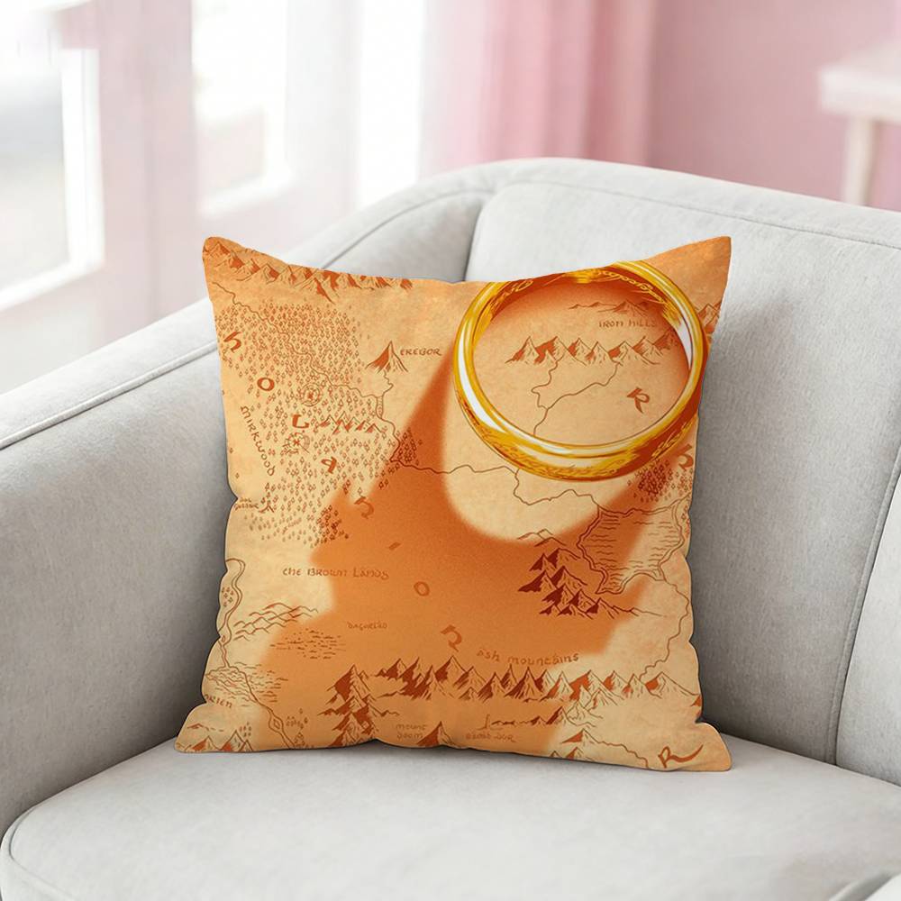L-Lords Of The R-Ringes Pillow Case Pattern Printed Pillowcase For Living Room Sofa Cushion Cover