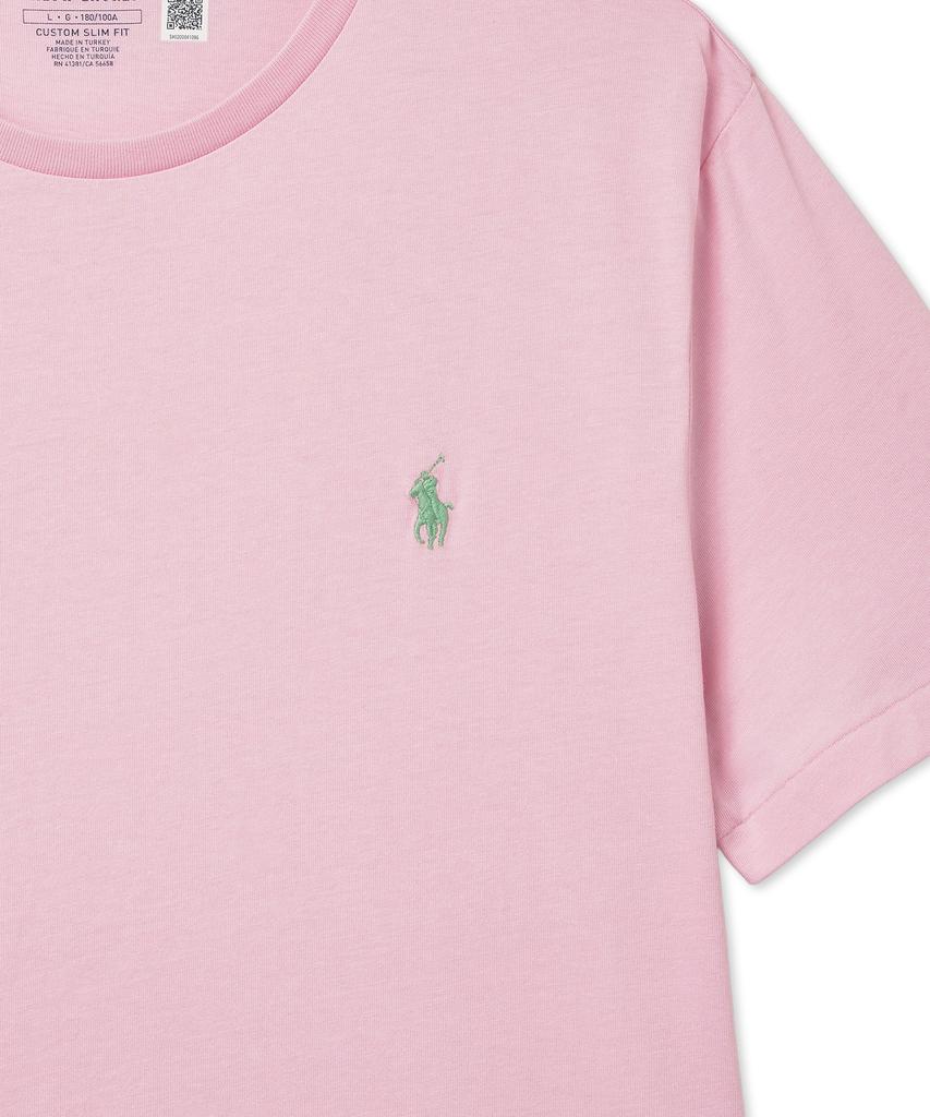 POLO RALPH LAUREN Custom Slim Ronde Hals T-shirt - Roze