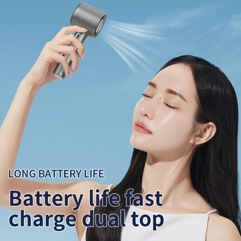 120 Speed 1800mAh 56 * 16cm Infinite Speed Regulation Turbo Fan Portable USB Handheld Small Fan Large Capacity Cooling Fan