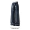 Autumn New American Trendy Brand Retro Printing Plaid Trousers Large Size Drape Wide Leg Straight Casual Trousers Men