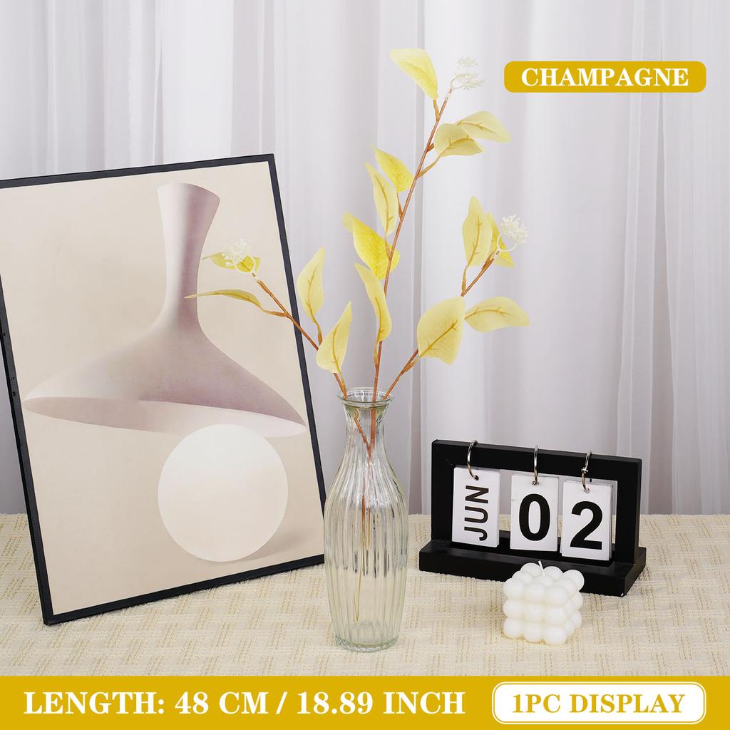1PC Artificial Eucalyptus Leaves Simulation Plant Garden Home Wedding Desktop Party Decoration