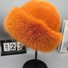 Warm Women'S Winter Hat Fluffy Fur Bucket Hat For Women Plush Fisherman Hat Thicken Cold Snowy Day Mongolian Hat