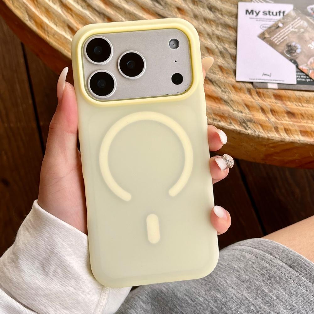 Korea Candy Transparent Matte Magnetic For Magsafe Case For iPhone 15 Plus 16 17 Pro Max Wireless Charging Shockproof Soft Cover