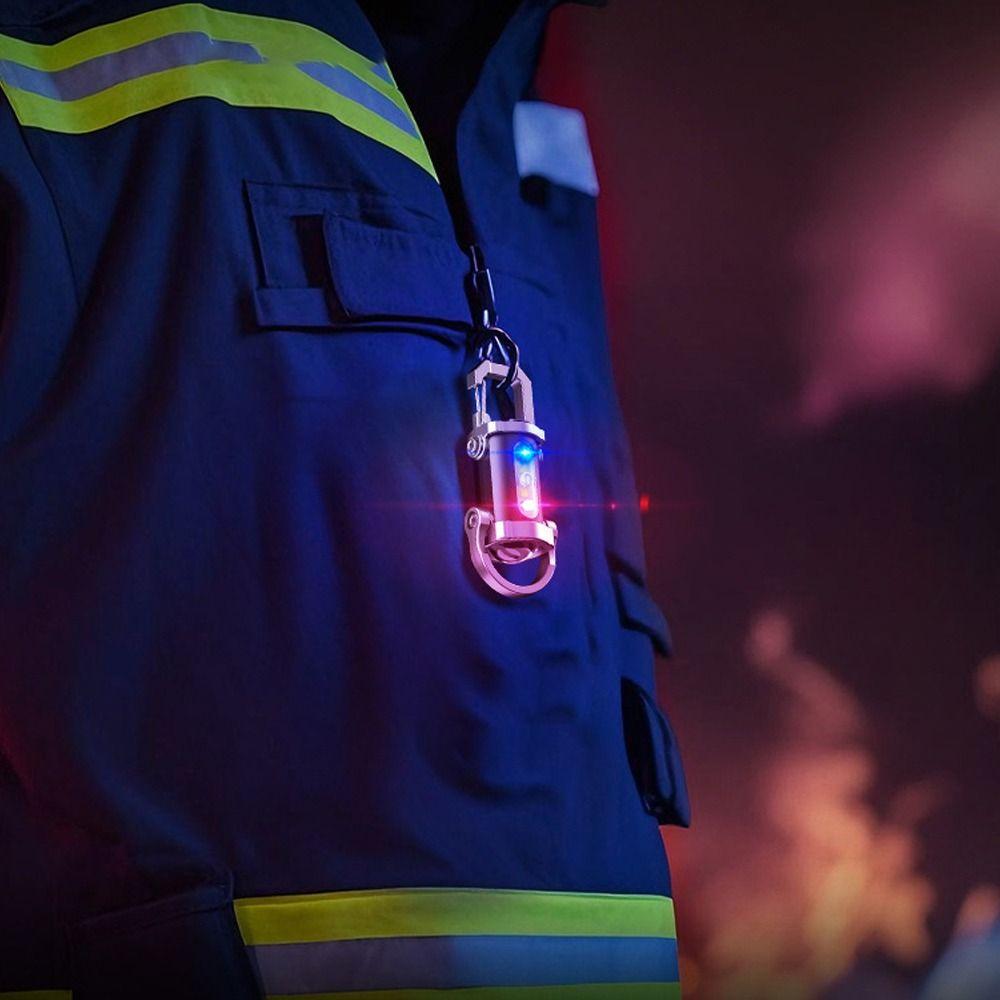 Mini Keychain Flashlights Portable Work Light with Red&Blue Light LED Torch  for Searching Hiking