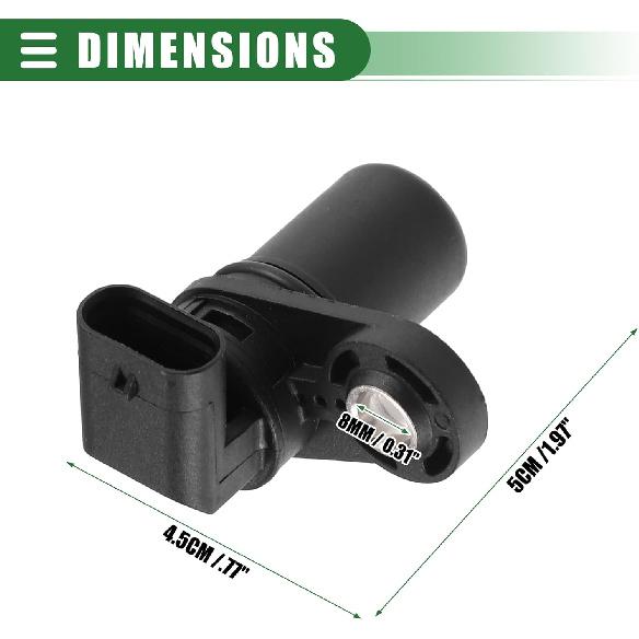 Motoforti Engine Crankshaft Position Sensor, Crank Position Sensor, for Jeep Grand Cherokee 5.7L 6.4L 2009-2012, ABS, 5149230AA, Black