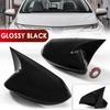 Gloss Black OX Horn Rearview Mirror Cover Cap Fits Toyota Corolla 2019-2023 New