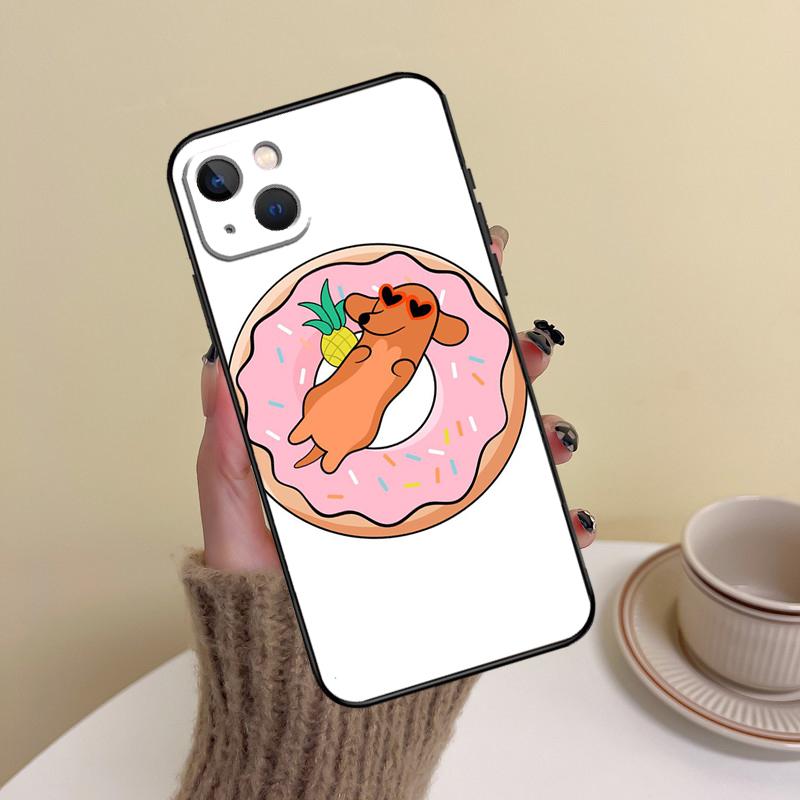 Cute Dachshund Dog Phone Case For iPhone 15 14 Plus 11 12 13 16 Pro Max Mini 7 8 X XR XS Max Cover