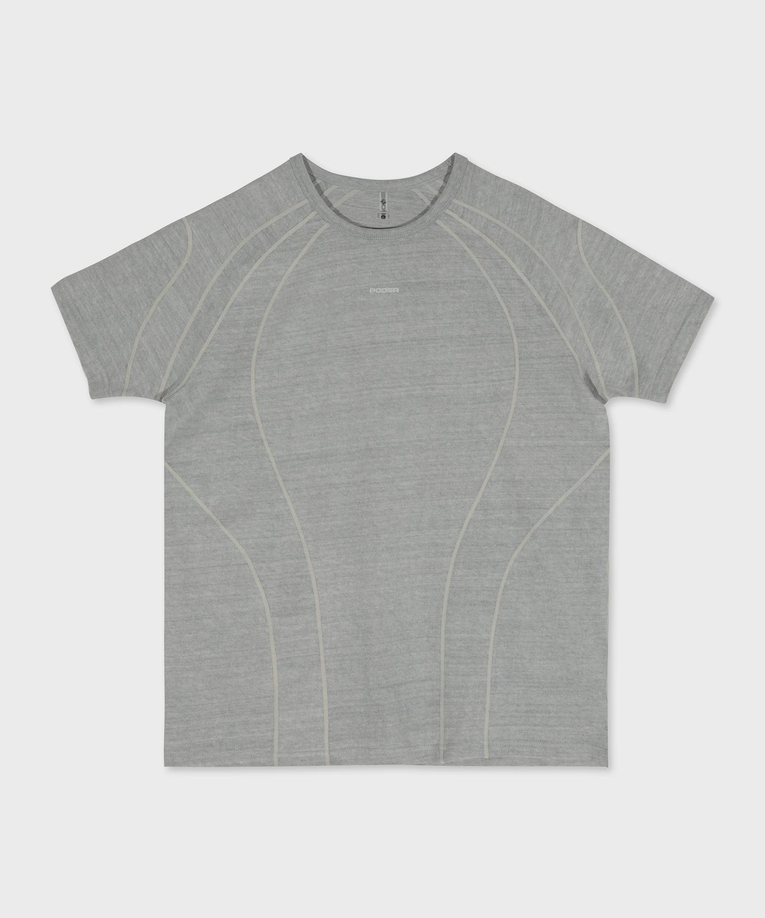 Poder Og Iden Muscle Fit T-Shirt [Dusty Silver] Xl