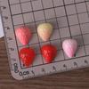 10pcs Cute Mini Simulation Strawberry Resin Cabochons for Handmade Earring Brooch Making Phone Case Decor DIY Crafts