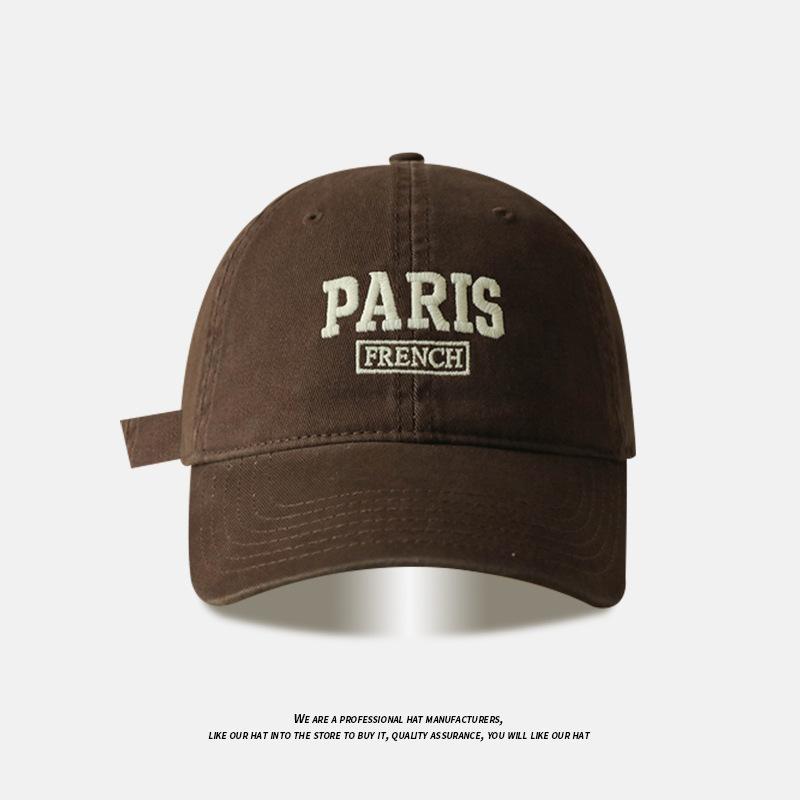 Paris Alphabet Baseball Cap Women'S Face Small Simple Sports Hat Women'S Outdoor Versatile Men'S Cap