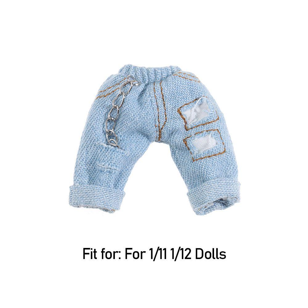 Cool 1/12 Dolls Kids Gift Toys Hoodies Doll Jeans PU Leather Jackets Fashion Ripped Pants