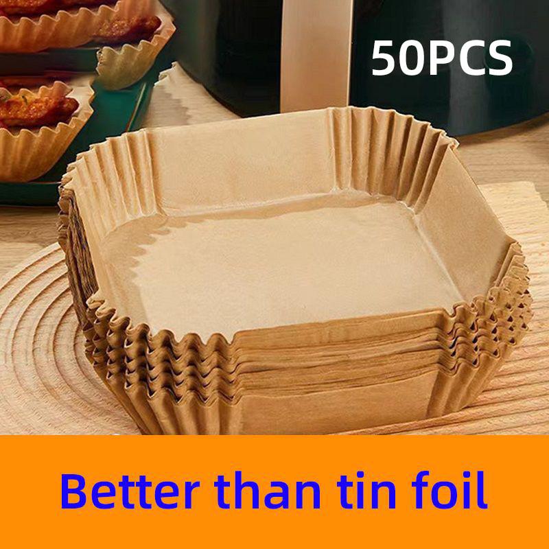 

Специальный лоток для бумаги для воздушной сковороды Лоток для силиконовой бумаги Держатель для бумаги Круглая посуда Бытовая выпечка 50pcs