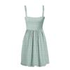 Women's Summer Casual Square Neck Dress With Pockets Cute Sleeveless High Waisted A-Line Vest Midi Dress