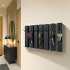 Wooden Key Hanger Lamele 40cm Black