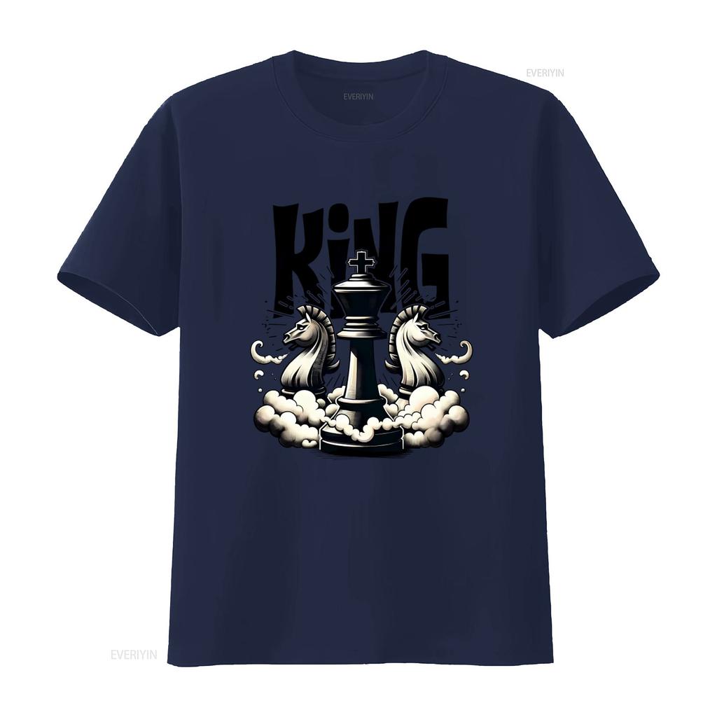 King Chess T Shirt Game Piece Player Lover Master Pawn Stylish Design for Enthusiasts Vintage Unisex Fashion Streetwear