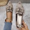 New 2025 Spring Pointed-Toe Flat Pumps In Plus Sizes Fashionable Casual Women's Shoes