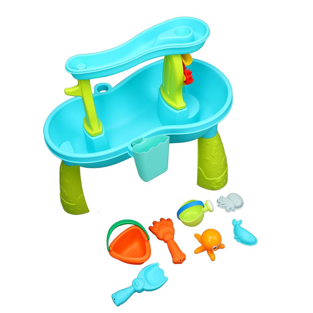 Splash Sand Table Toy 2 Tier Rain Shower Water Table for Toddlers Outdoor Beach Backyard Activity
