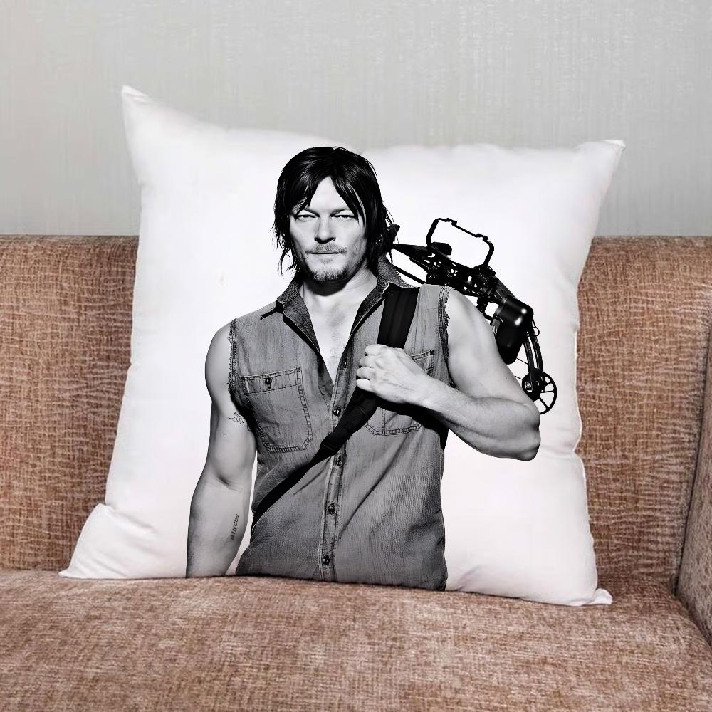 Dead D-Daryl Dixon Pillow Case For Home Bedroom Car Office Decoration Living Room Sofa Cushion Cover Suitable