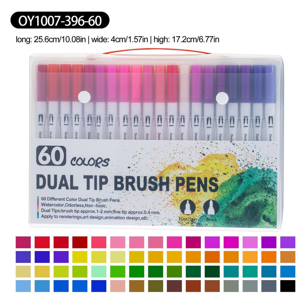 Double-Headed Washable Watercolor and Manga Pen Set for Kids