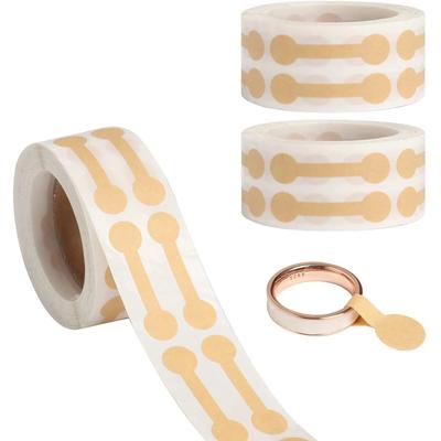 500 Pcs Portable Jewelry Price Tag Self Adhesive Barbell Stickers Kraft Paper Labels Ring Bracelet Jewelry Tags