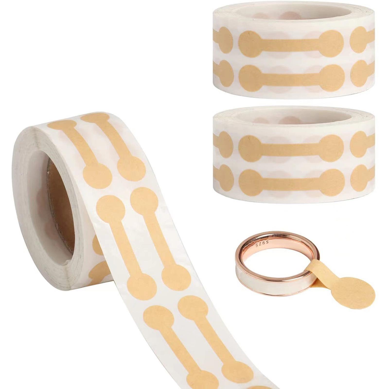 

500 Pcs Portable Jewelry Price Tag Self Adhesive Barbell Stickers Kraft Paper Labels Ring Bracelet Jewelry Tags коричневий